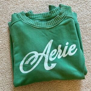 SOLD ✨ XXL Aerie Down To Earth Green Crewneck Sweatshirt Oversized Comfy Fall